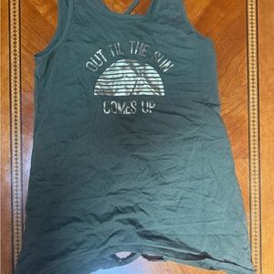 OP Green Sleeveless Tank Top